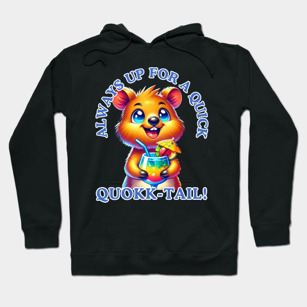 Quokka Cheers: Tropical Drink Delight Hoodie by vk09design